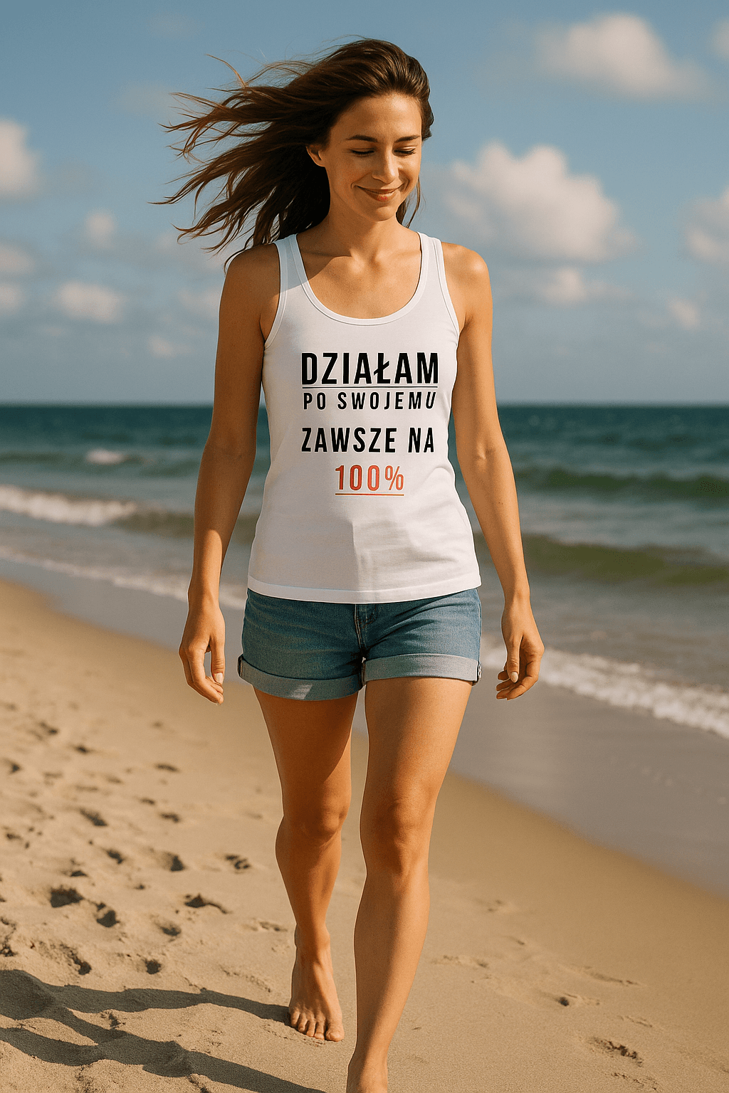 Zawsze na 100% Tank Top - Strong Pretty Collection (biała)