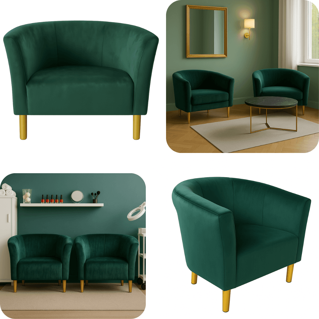 Fotel Tapicerowany Glamour Velvet – Luksus w Aksamitnym Wykończeniu