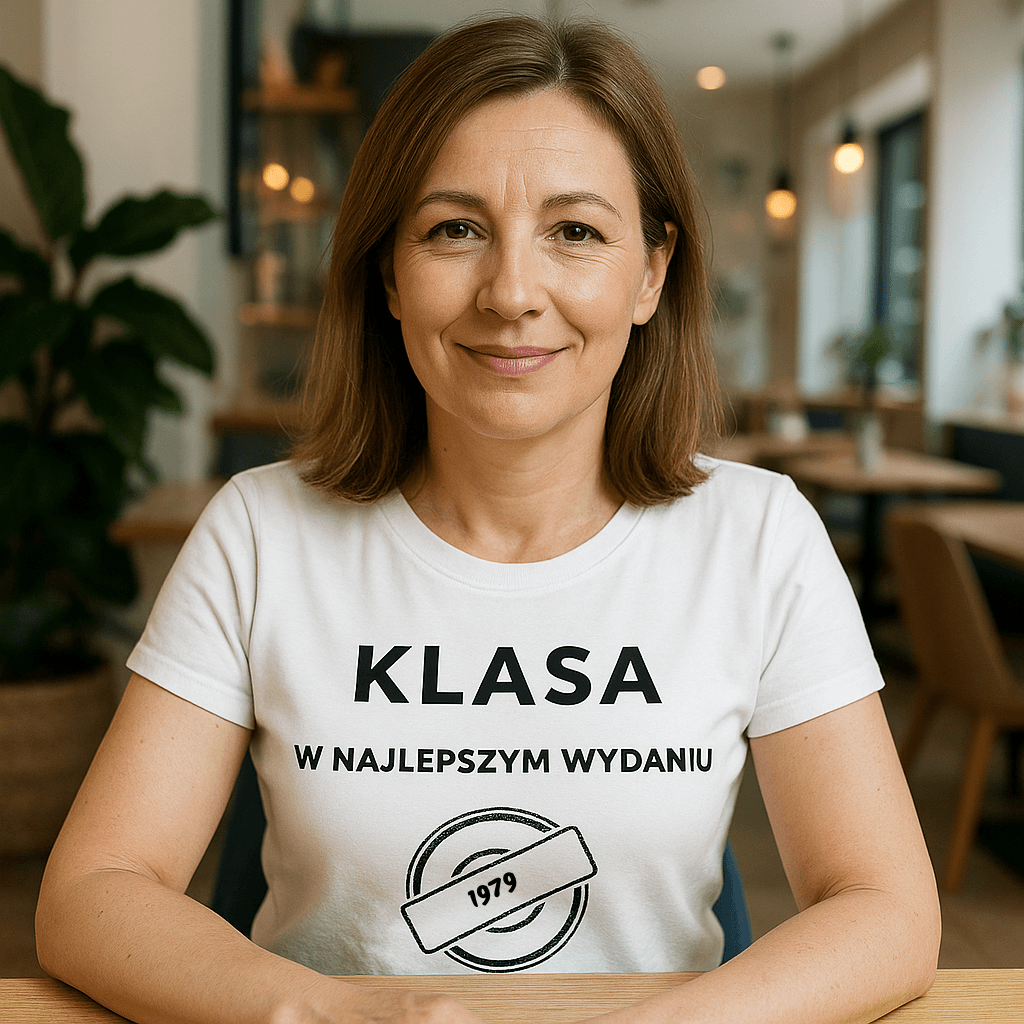 Koszulka 1979 – KLASA. W najlepszym wydaniu (Damska, Biała)