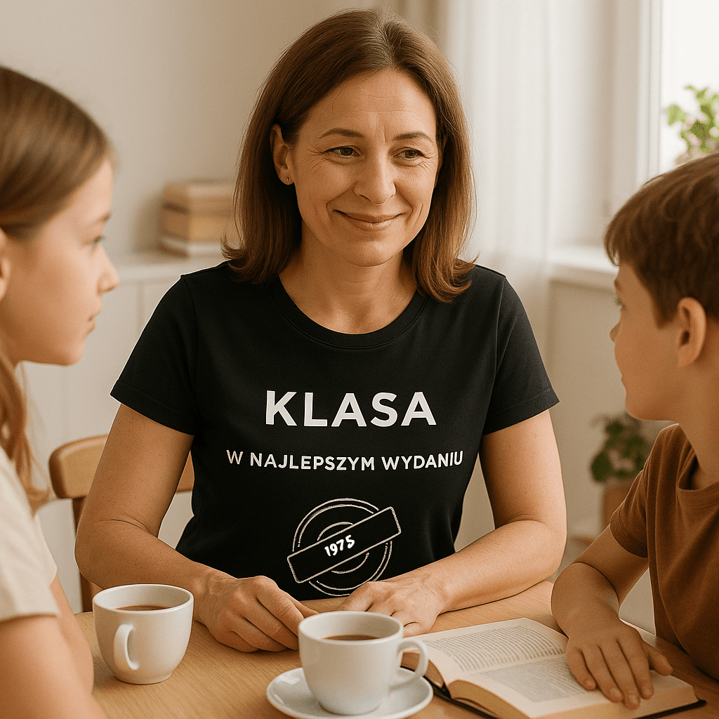 Koszulka 1975 – KLASA. W najlepszym wydaniu (Damska, Czarna)