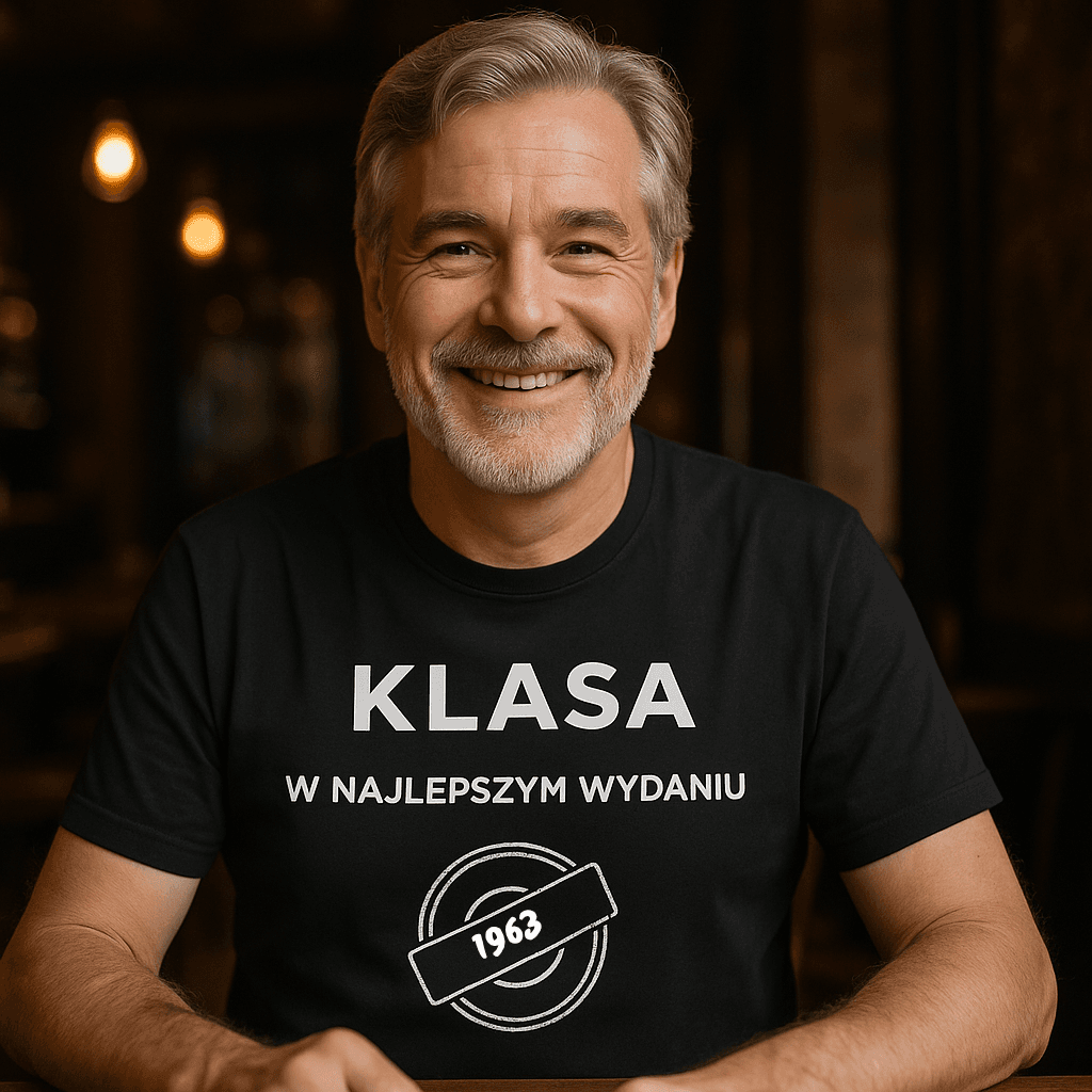 Koszulka 1963 – KLASA. W najlepszym wydaniu (Męska, Czarna)