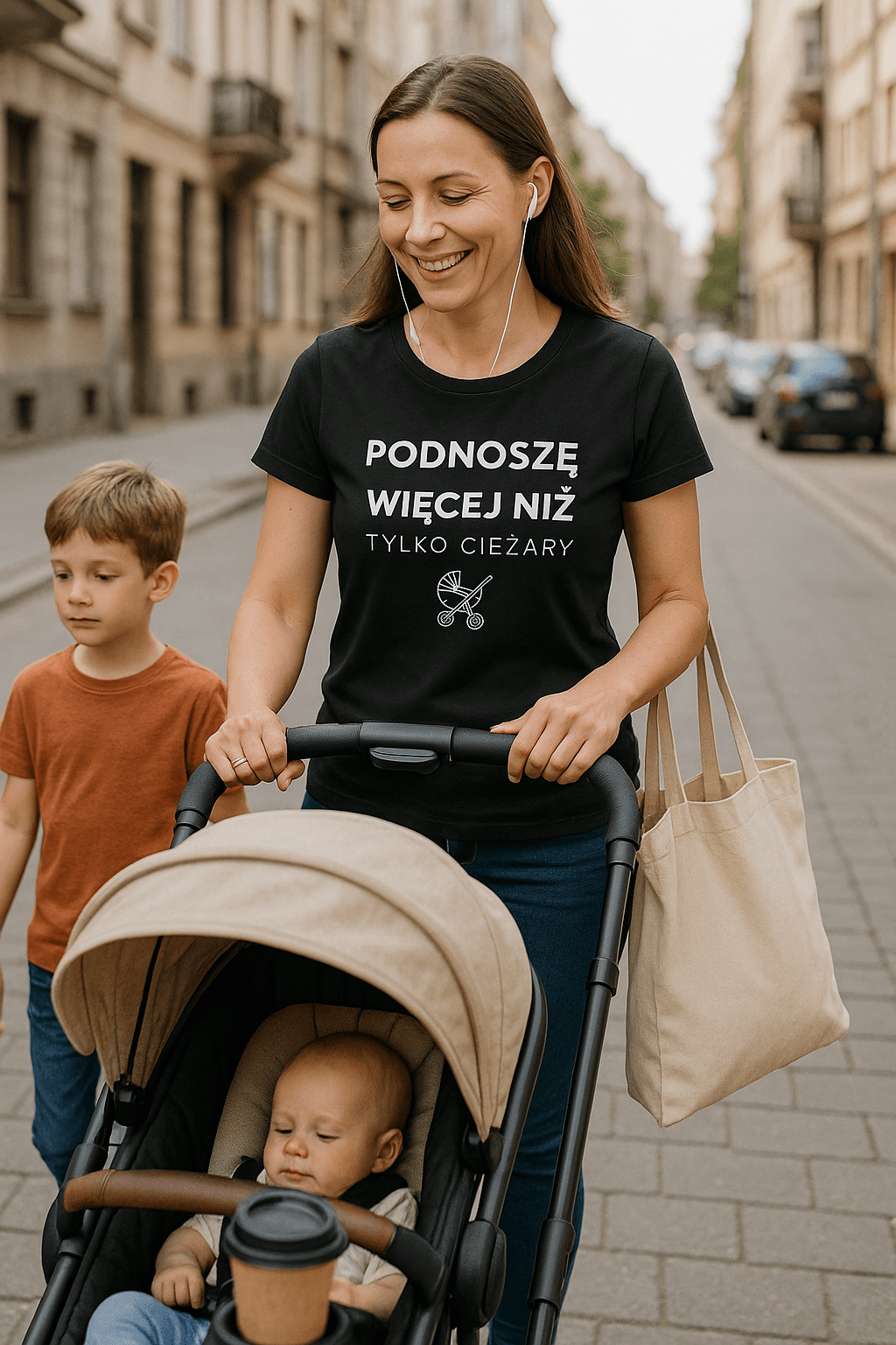 Podnoszę więcej niż tylko ciężary 👶 – MAMA edition (czarna)