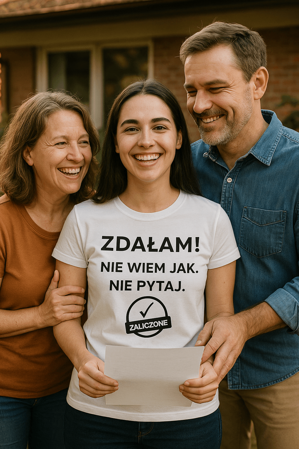 Zestaw Koszulka + Kubek: ZDAŁAM – Nie pytaj jak Wersja Limitowana 2025 (biała)