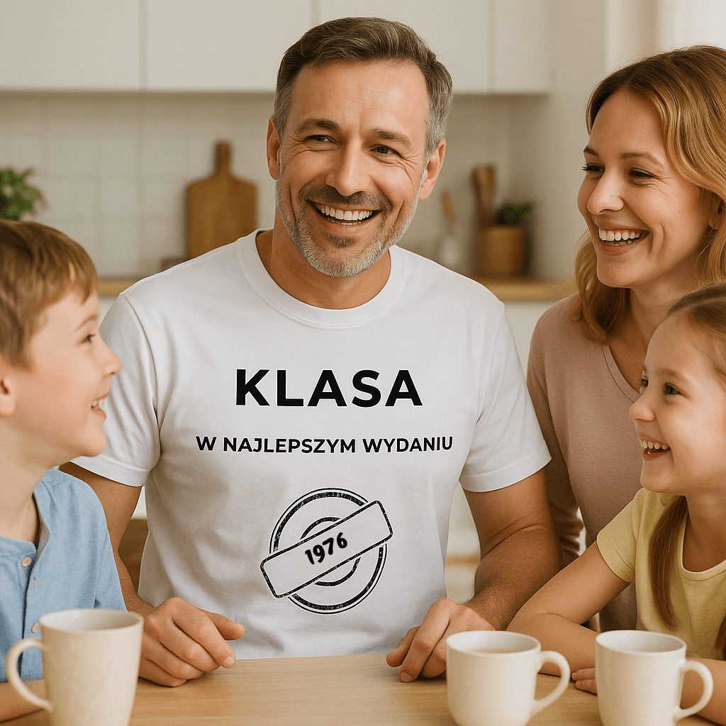 Koszulka 1976 – KLASA. W najlepszym wydaniu (Męska, Biała)