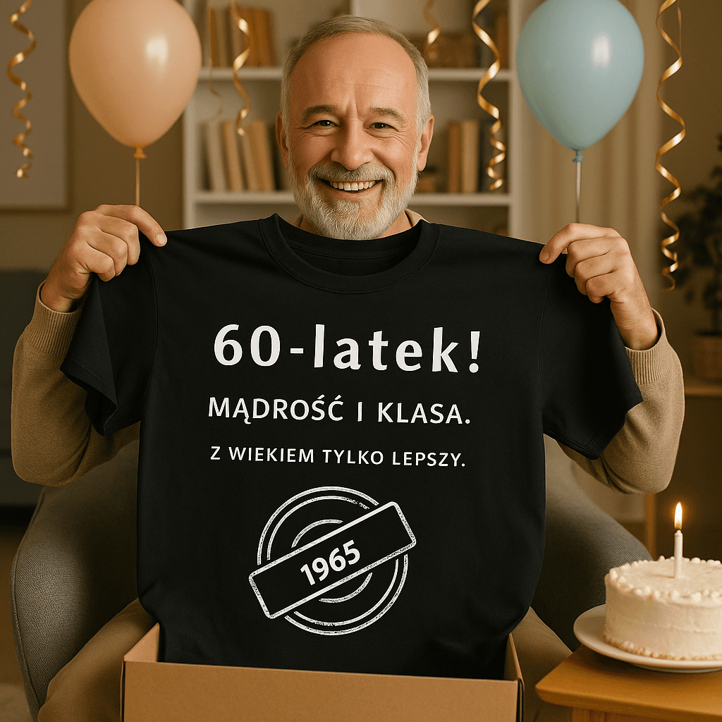 60-latek! Mądrość i klasa. Z wiekiem tylko lepszy (czarna) – Wersja Limitowana 1965