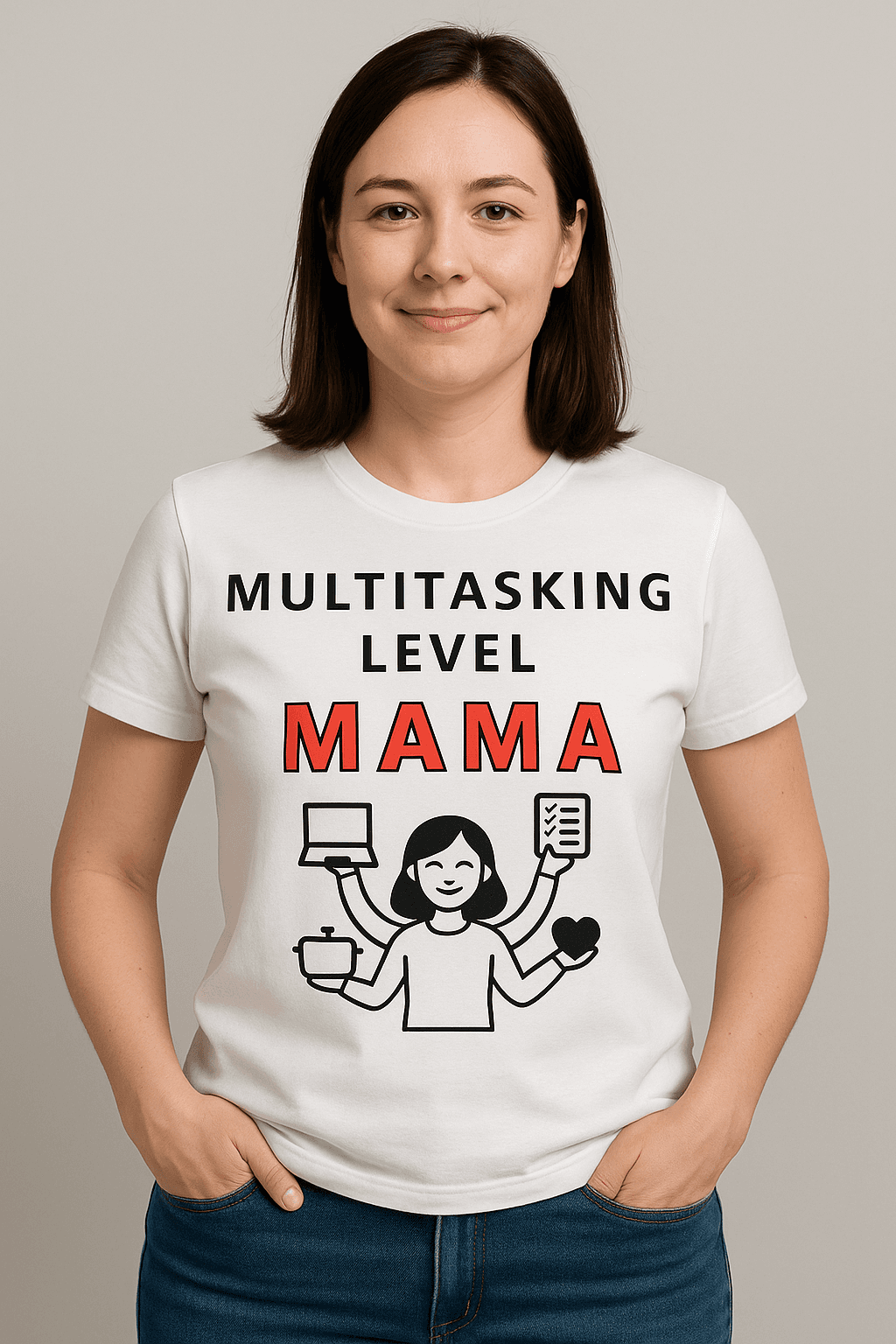 Multitasking Level  - Mama Lifestyle Edition (biała)