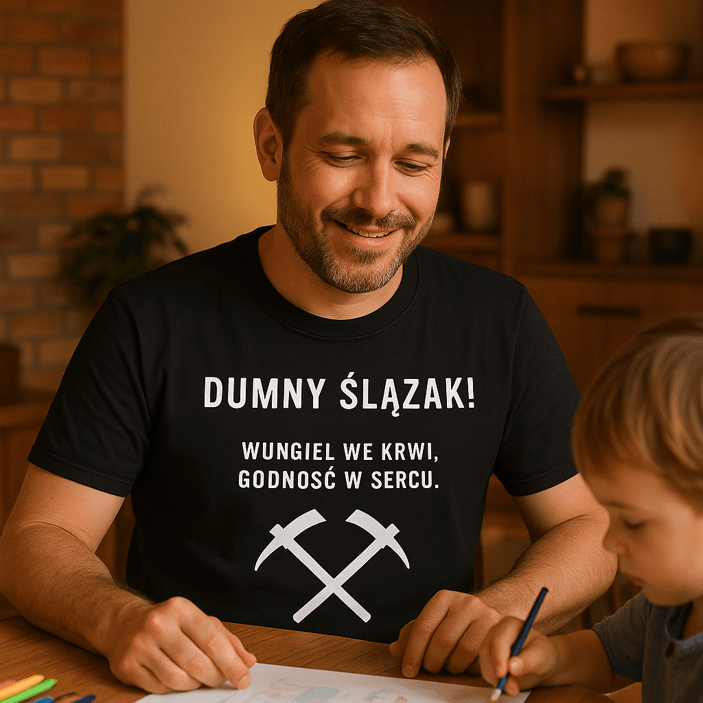 Dumny Ślązak - koszulka z charakterem (czarna)