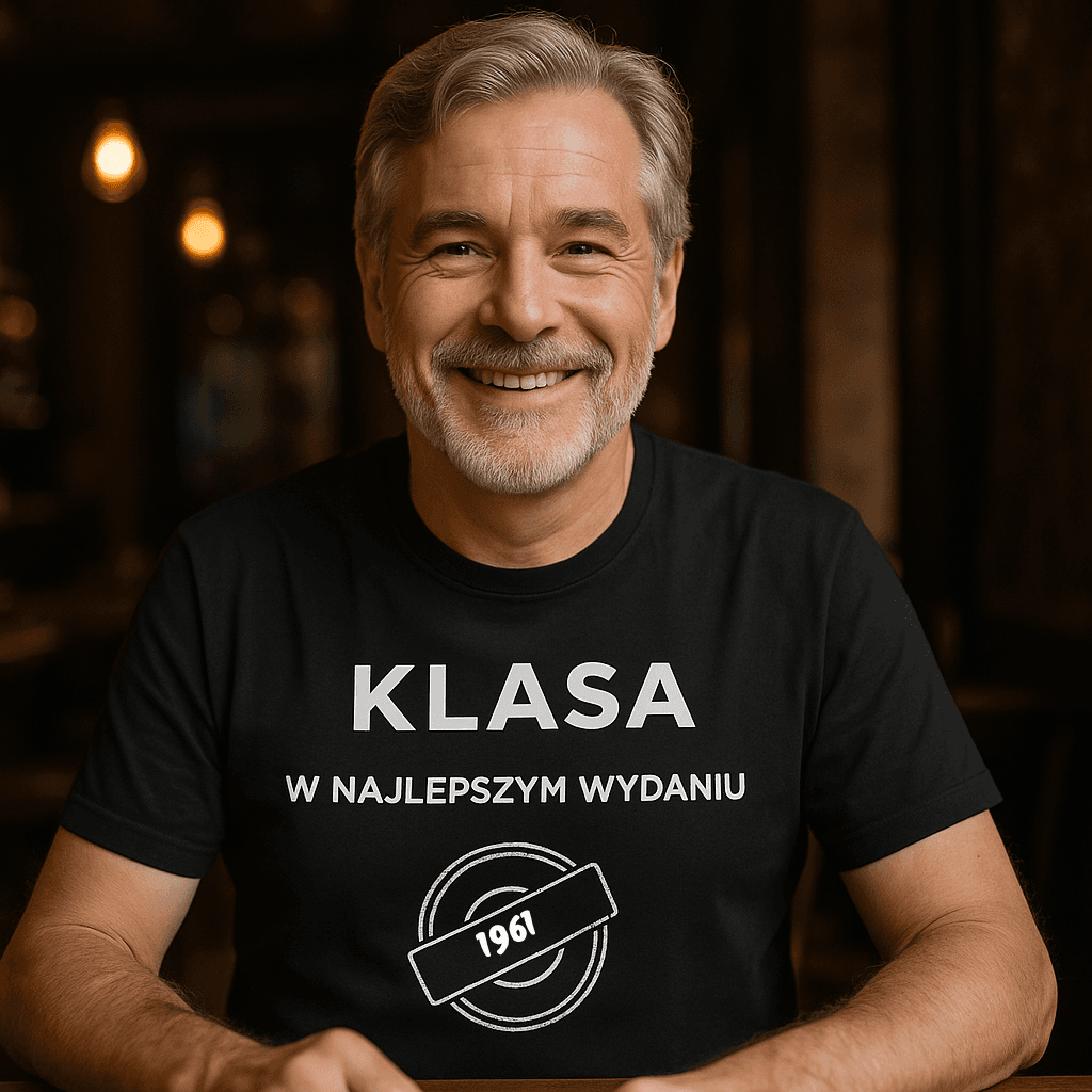 Koszulka 1961 – KLASA. W najlepszym wydaniu (Męska, Czarna)