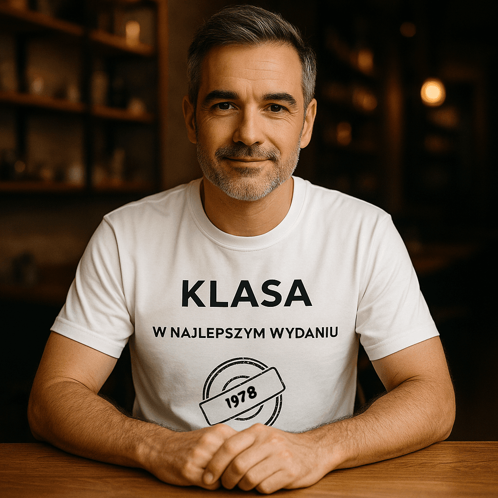 Koszulka 1978 – KLASA. W najlepszym wydaniu (Męska, Biała)