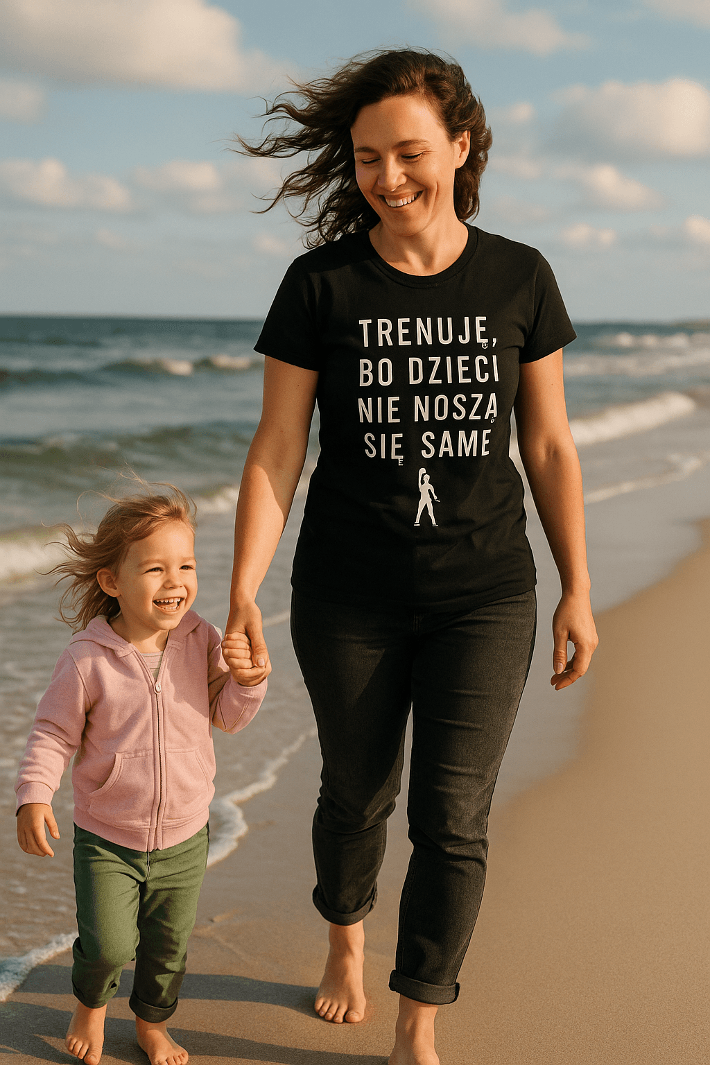 Trenuję bo dzieci nie noszą się same – Mama Edition (czarna)
