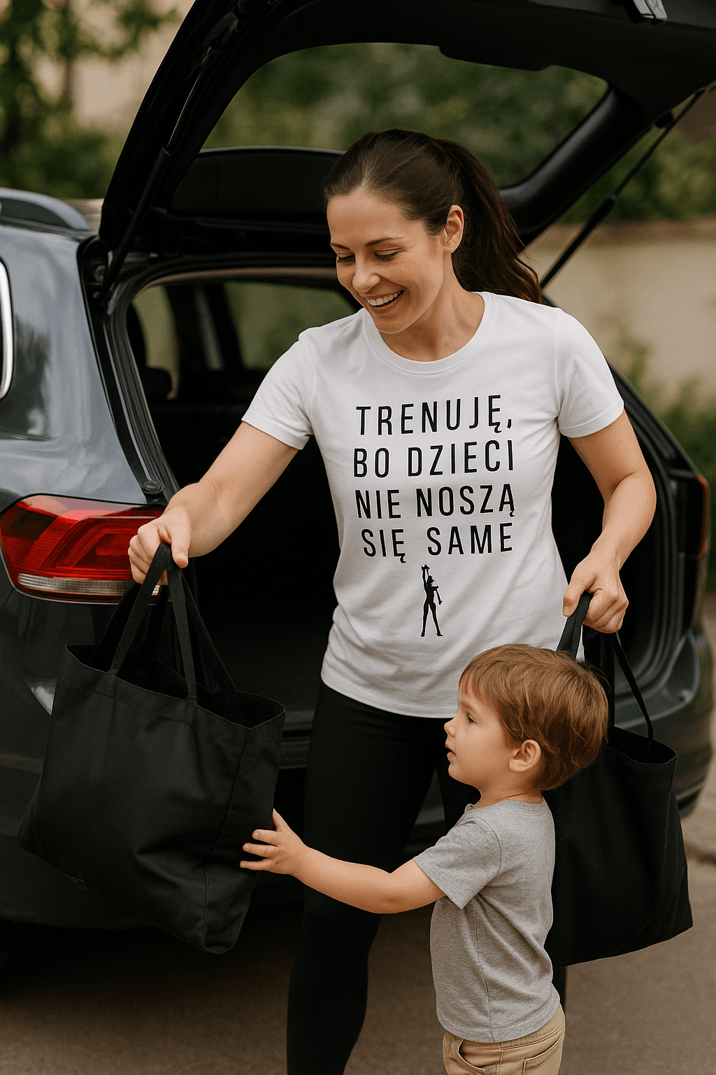Trenuję bo dzieci nie noszą się same – Mama Edition (biała)