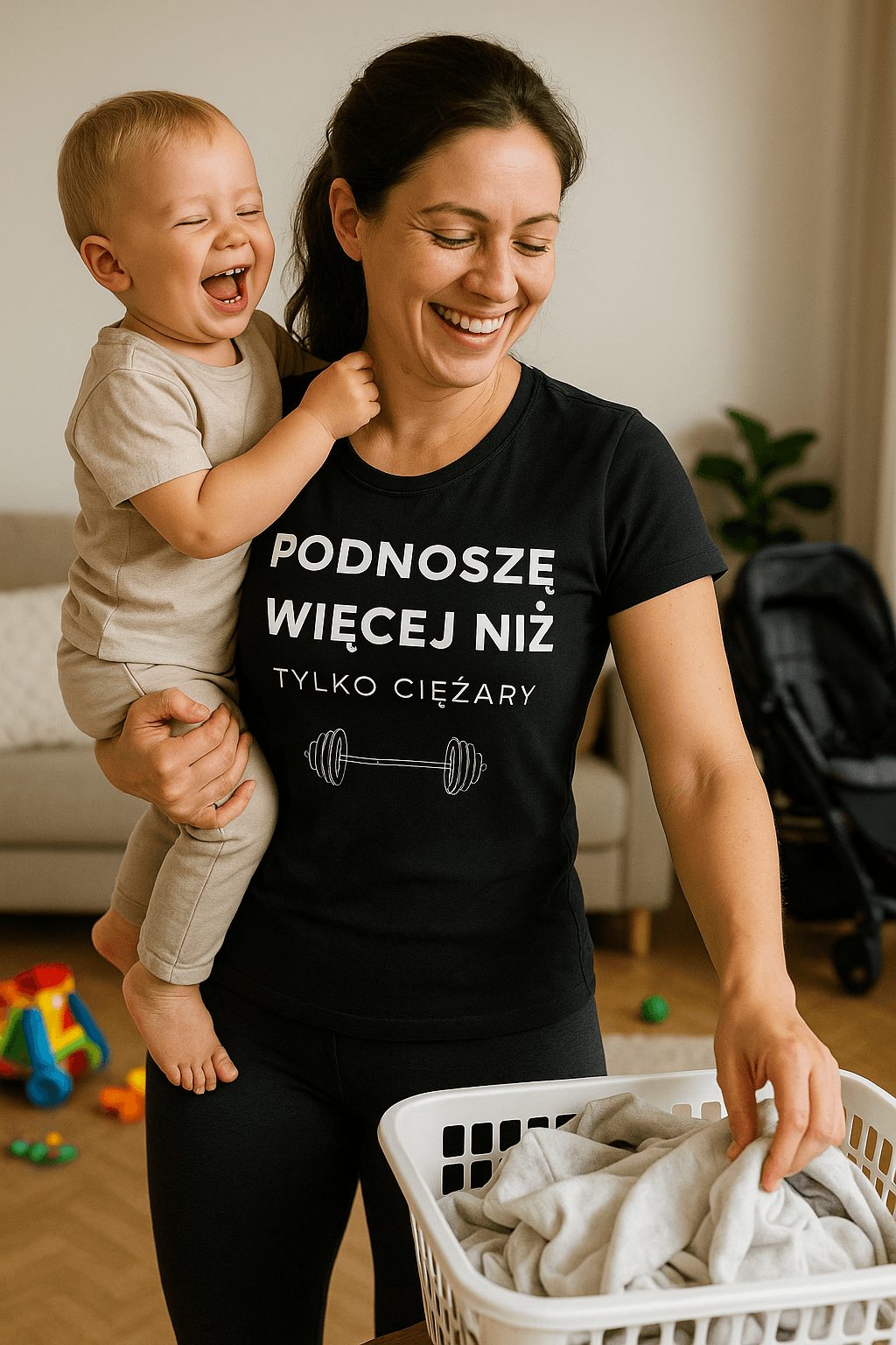 Podnoszę więcej niż tylko ciężary 🏋️‍♂️ – MAMA edition (czarna)