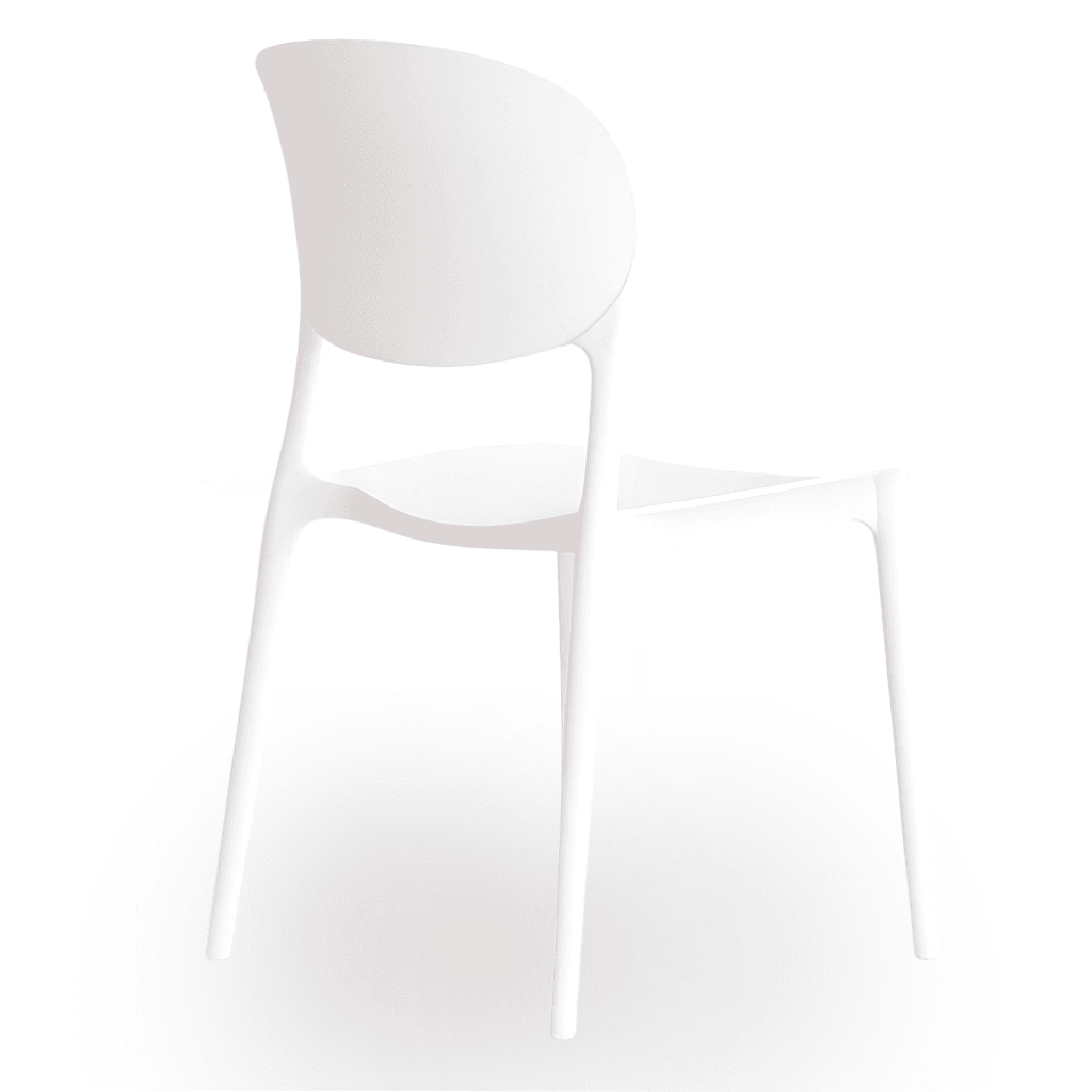Nordic krzesło konferencyjne, plastikowe, białe, sztaplowane – do gastronomii, domu, biura i na eventy