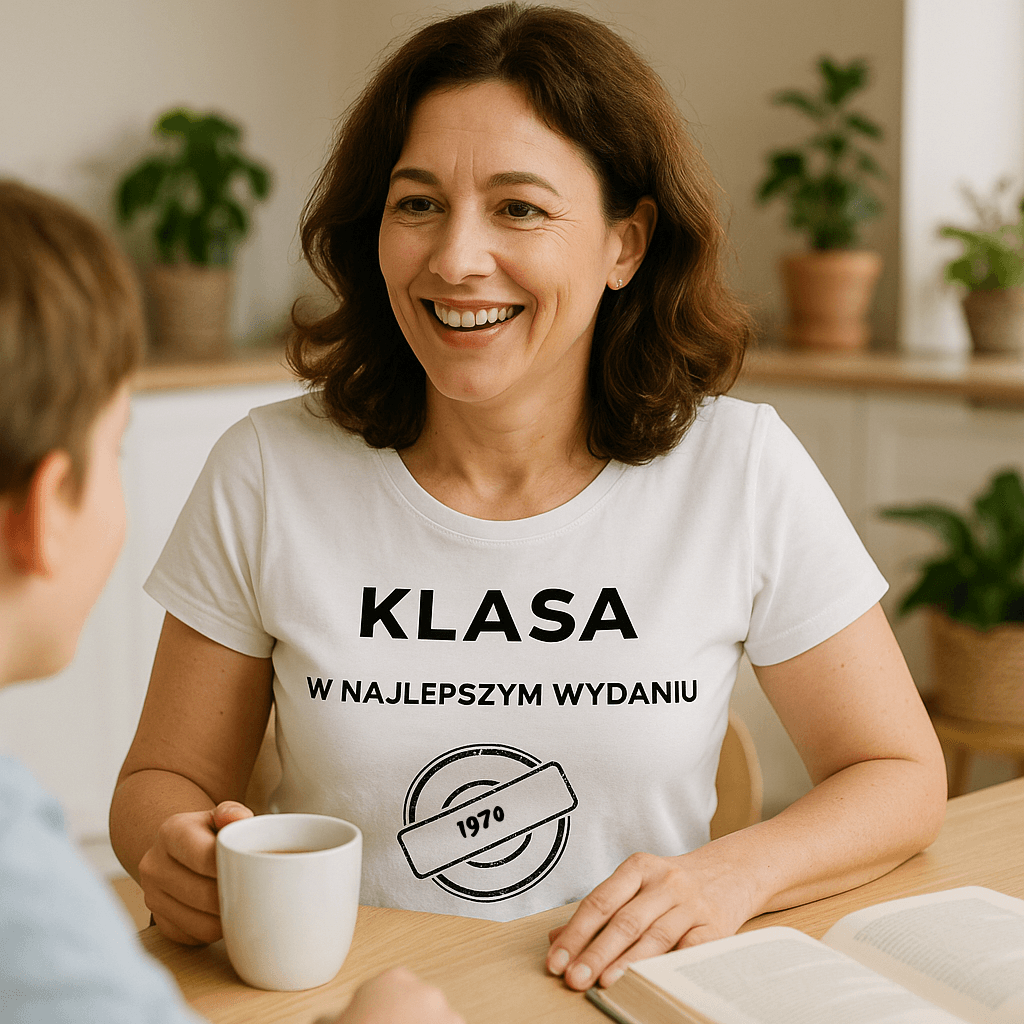 Koszulka 1970 – KLASA. W najlepszym wydaniu (Damska, Biała)