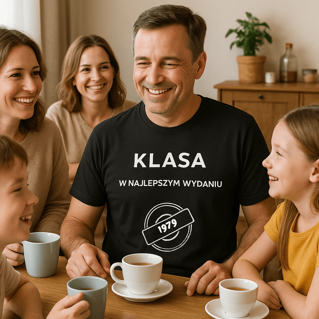Koszulka 1979 – KLASA. W najlepszym wydaniu (Męska, Czarna)