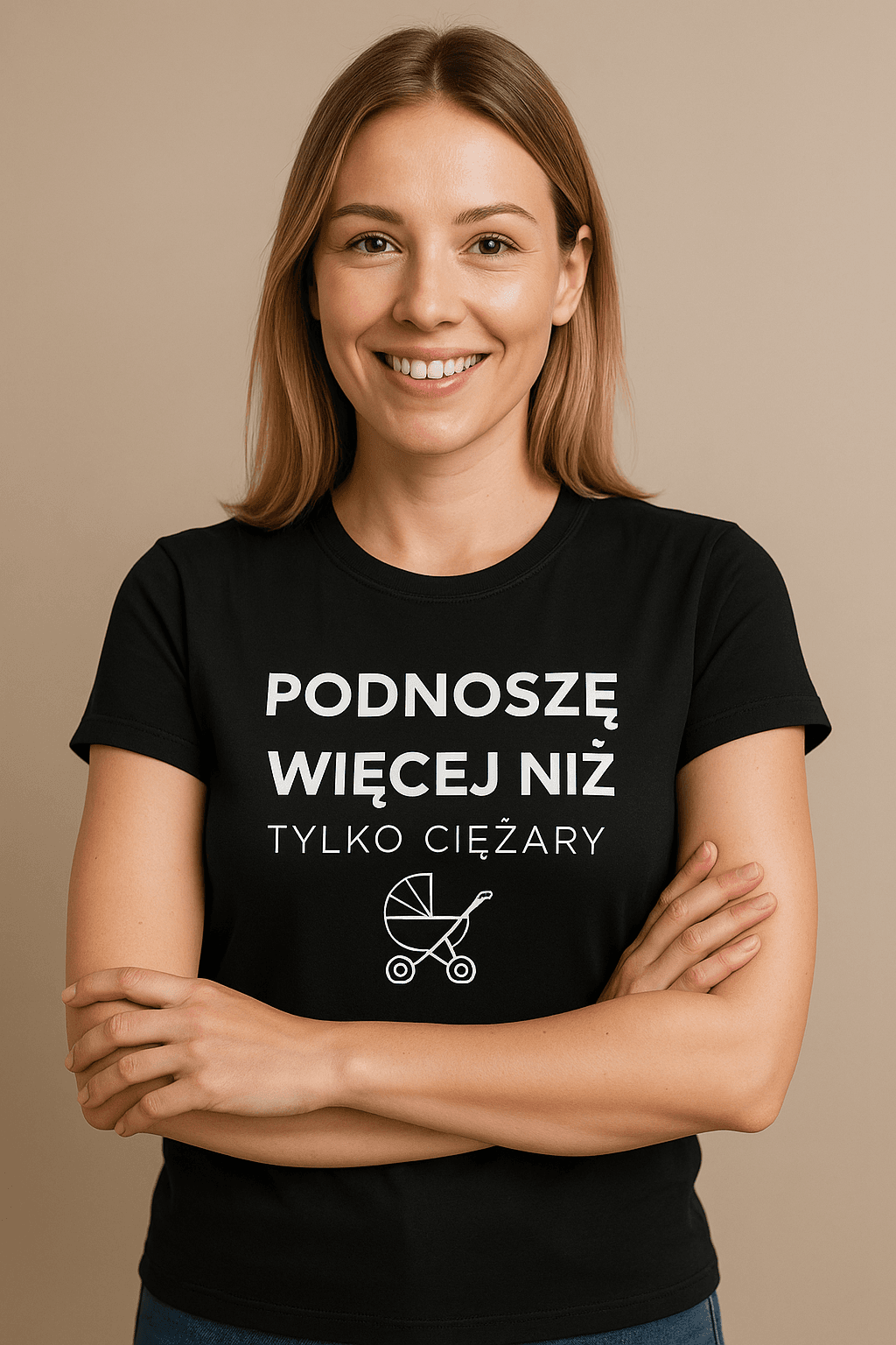 Podnoszę więcej niż tylko ciężary 👶 – MAMA edition (czarna)