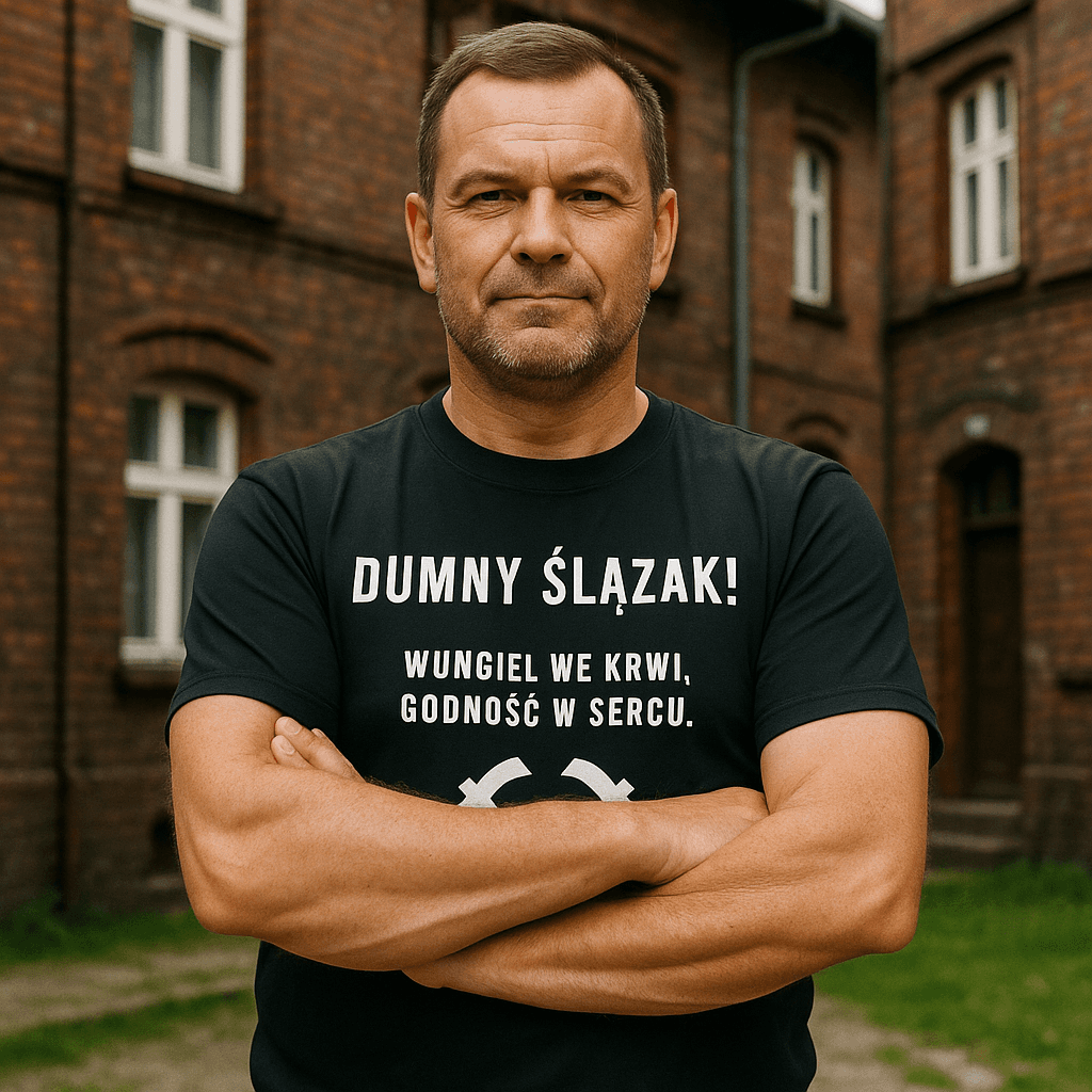 Dumny Ślązak - koszulka z charakterem (czarna)