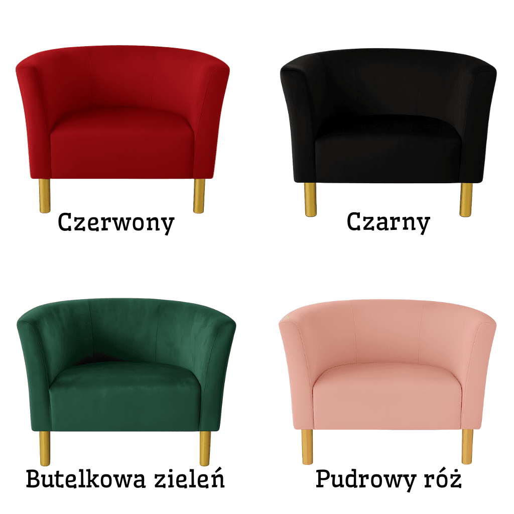 Fotel Tapicerowany Glamour Velvet – Luksus w Aksamitnym Wykończeniu