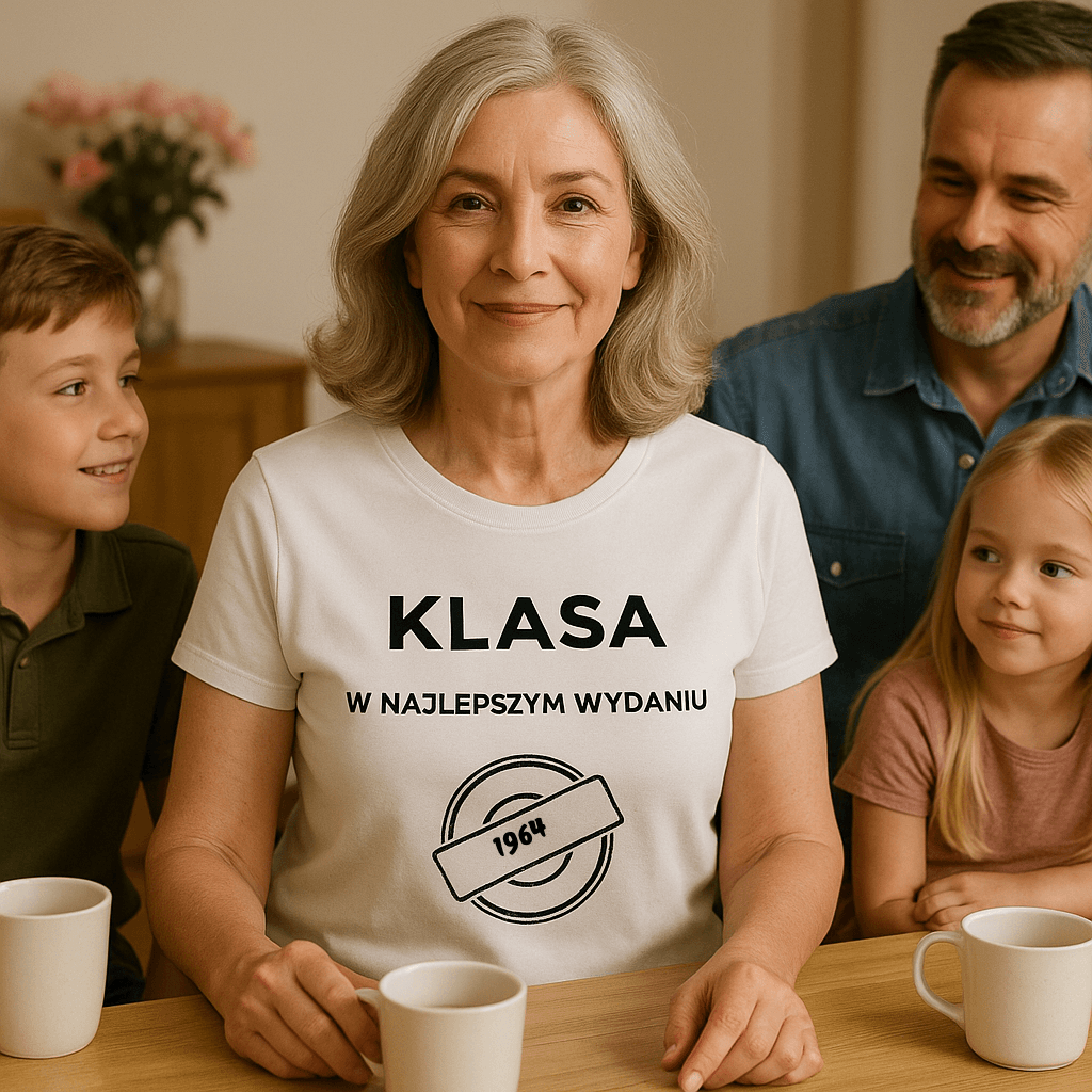 Koszulka 1964 – KLASA. W najlepszym wydaniu (Damska, Biała)