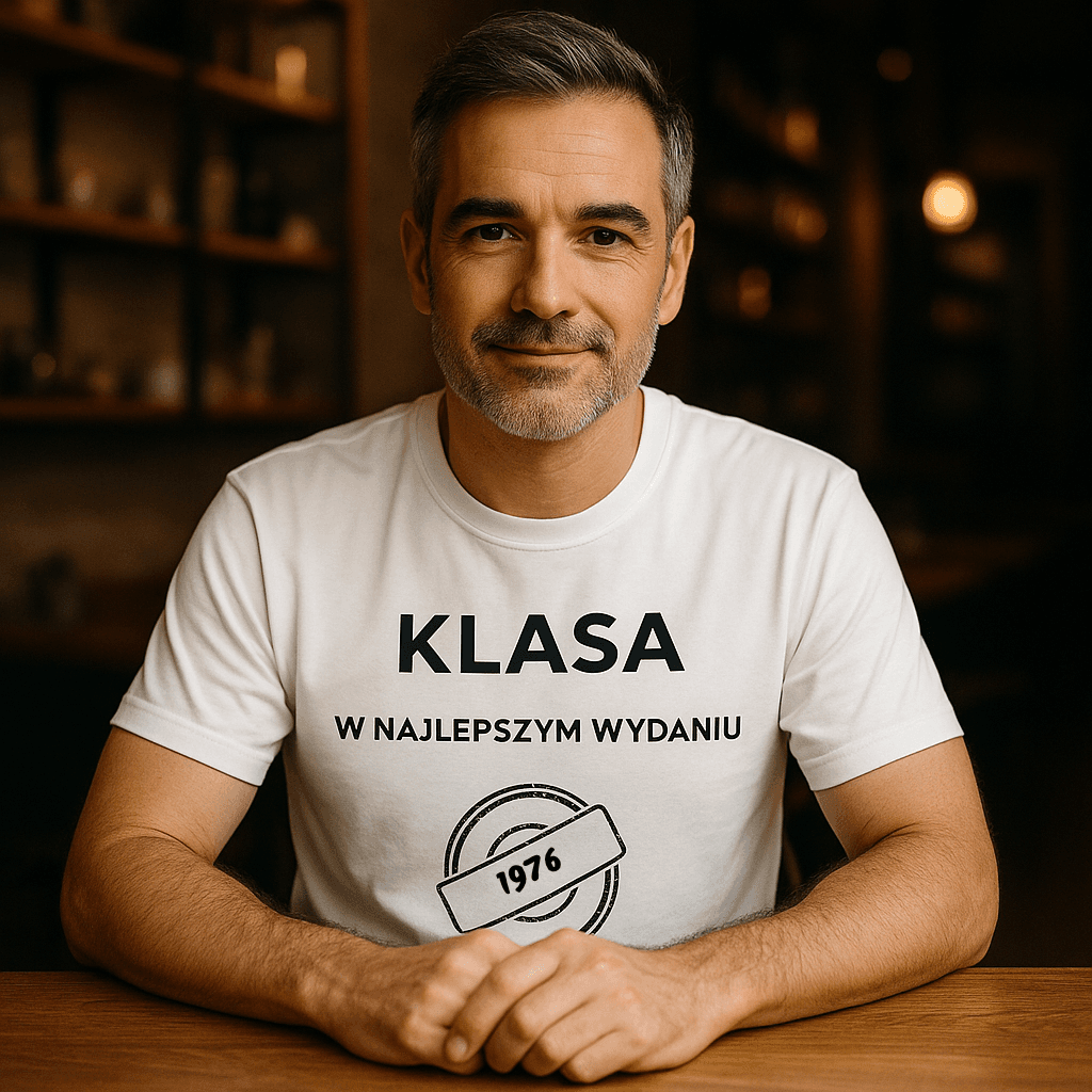 Koszulka 1976 – KLASA. W najlepszym wydaniu (Męska, Biała)